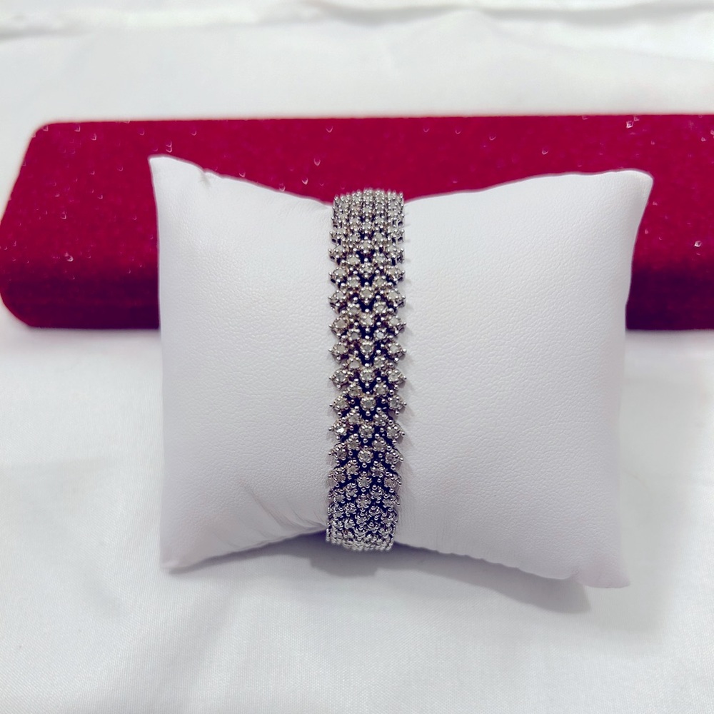 Diamond Sterling Silver Bracelet